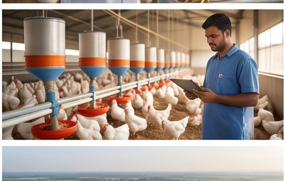Modern poultry shed infrastructure